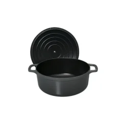 CHASSEUR Cocotte en Fonte Ronde 24 cm Caviar* Cocotte En Fonte