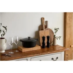 LE CREUSET Cocotte en fonte Ronde 24 cm Noir mat Signature* Cocotte En Fonte