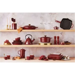 LE CREUSET Cocotte en Fonte Ronde 20 cm Garnet Bouton Doré Signature* Cocotte En Fonte