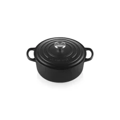 LE CREUSET Cocotte en Fonte Ronde 26 cm Noir mat Signature* Cocotte En Fonte