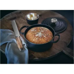 LE CREUSET Cocotte en Fonte Ronde 22 cm Noir mat Signature* Cocotte En Fonte