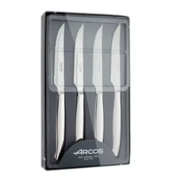 ARCOS Coffret 4 Couteaux à Steak 11 cm Lame Crantée Acier Inoxydable* Couverts
