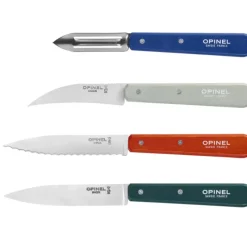 OPINEL Coffret 3 Couteaux de Cuisine et un Eplucheur Primo Les Essentiels* Couteau D'office|Eplucheurs, Dénoyauteur