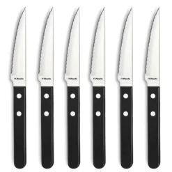 AMEFA Coffret 6 Couteaux Steak Pizza Noir 21,5 cm* Couverts