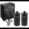 PEUGEOT Coffret 2 Moulins Manuels Sel & Poivre Noir Mat 12 cm + Entonnoir* Moulin