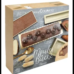 SCRAPCOOKING Coffret Bûche de Noël* Caisse À Génoise|Tapis Silicone Pâtisserie
