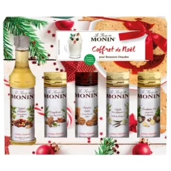 MONIN Coffret Sirops Pour Boissons Chaudes Noël (x5)* Jus, Sirops