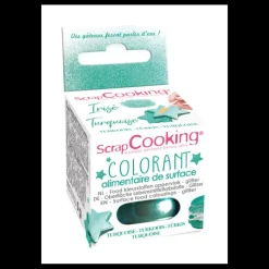 SCRAPCOOKING Colorant Alimentaire de Surface Irisé Turquoise 5 g* Colorants Alimentaires