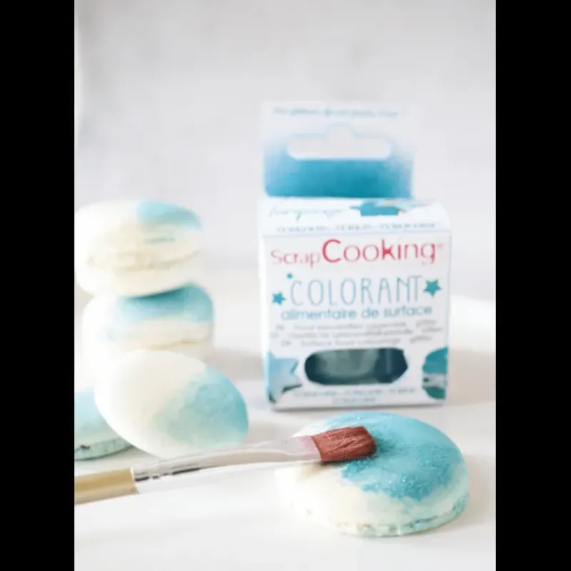 SCRAPCOOKING Colorant Alimentaire de Surface Irisé Turquoise 5 g* Colorants Alimentaires