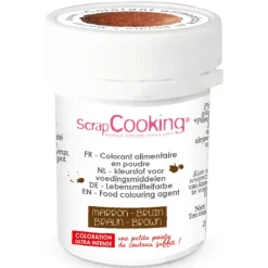 SCRAPCOOKING Colorant Alimentaire en Poudre Marron 5g* Colorants Alimentaires