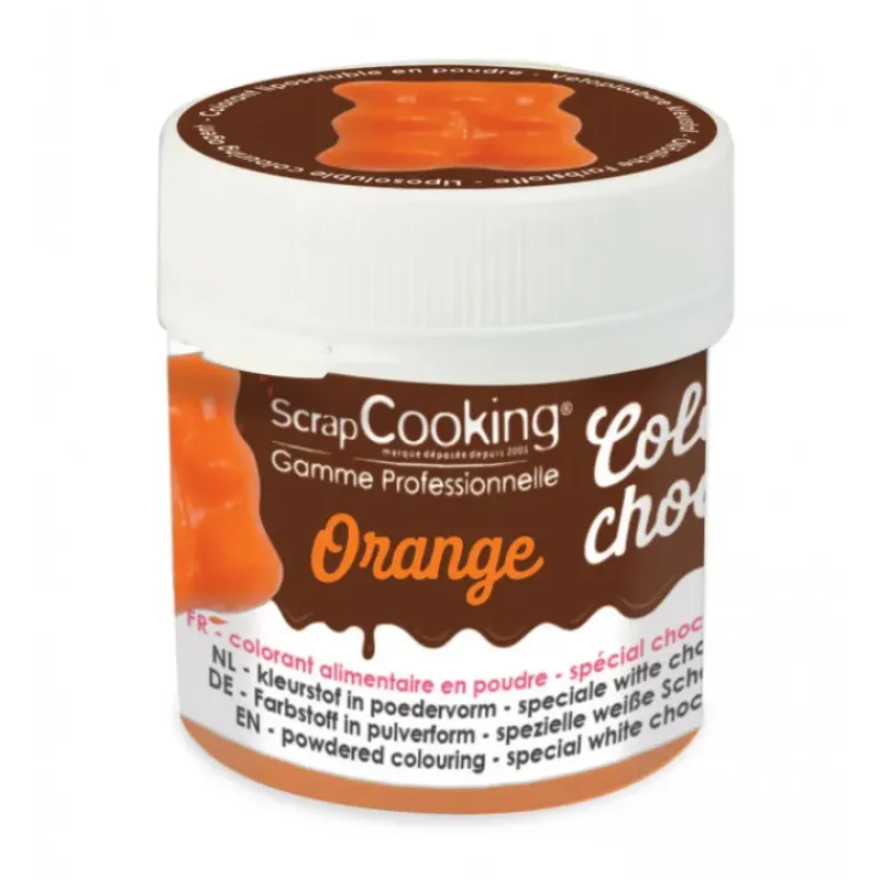 SCRAPCOOKING Colorant Alimentaire en Poudre Liposoluble Orange 5g Color'Choco* Colorants Alimentaires