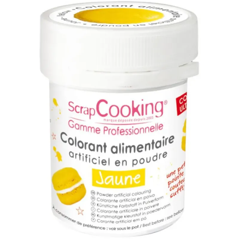 SCRAPCOOKING Colorant Alimentaire en Poudre Jaune 5g* Colorants Alimentaires