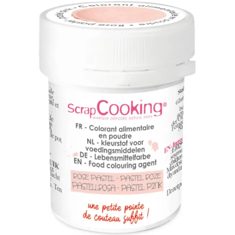 SCRAPCOOKING Colorant Alimentaire en Poudre Rose Pastel 5g* Colorants Alimentaires