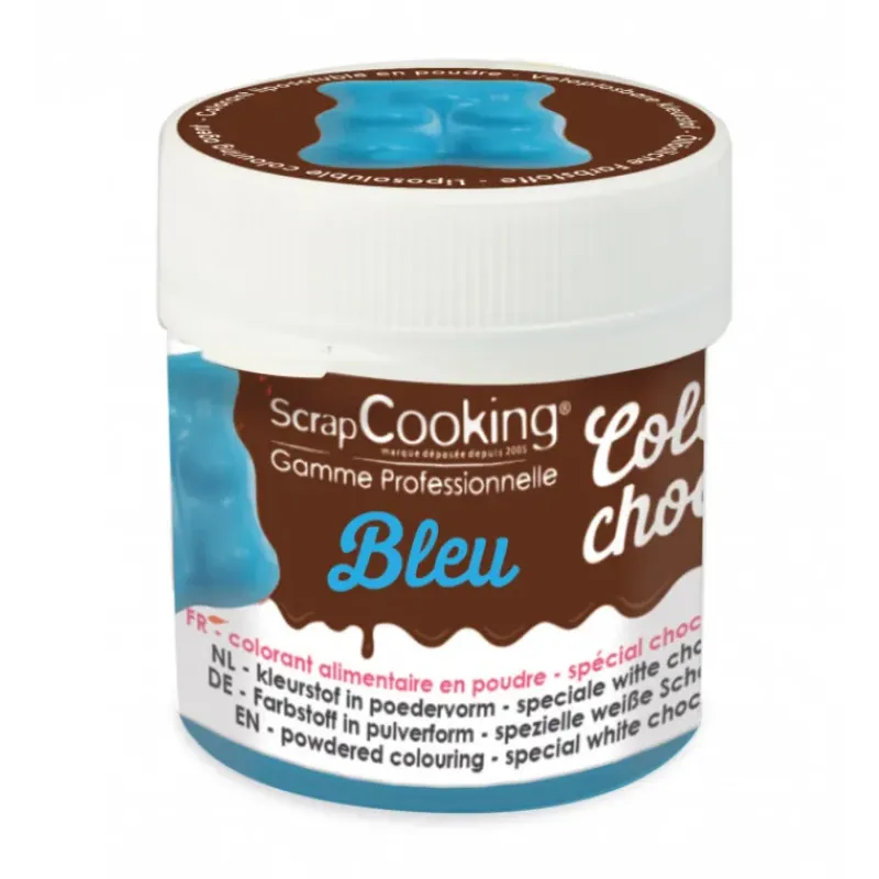 SCRAPCOOKING Colorant Alimentaire en Poudre Liposoluble Bleu 5g Color'Choco* Colorants Alimentaires