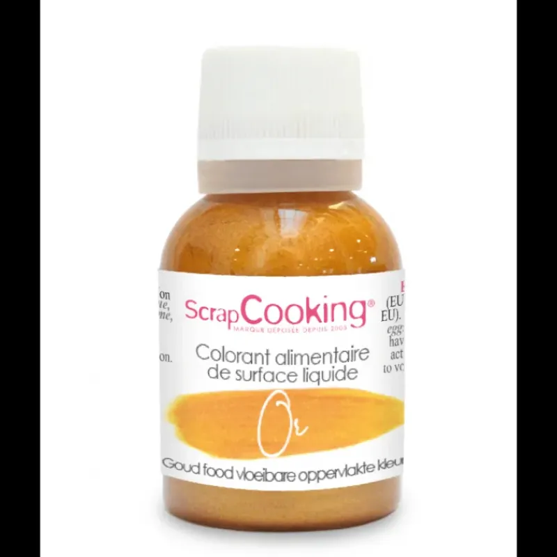 SCRAPCOOKING Colorant Alimentaire Liquide Or 20 g* Colorants Alimentaires