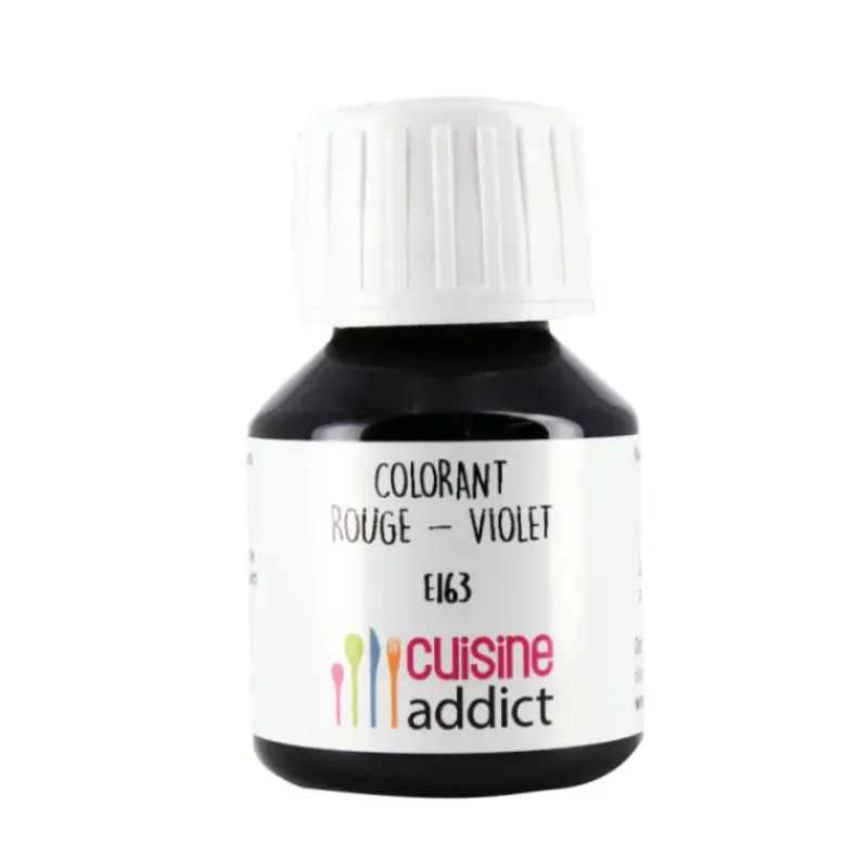 CUISINEADDICT Colorant Alimentaire Naturel Rouge Violet Anthocyane E163 Liquide 58 ml* Colorants Alimentaires