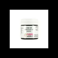 CUISINEADDICT Colorant alimentaire Noir Charbon Végétal E153 20g Poudre Lipodispersible* Colorants Alimentaires