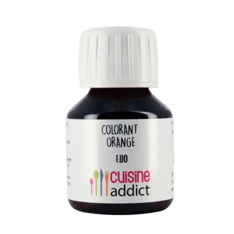 CUISINEADDICT Colorant Alimentaire Orange E110 Liquide 58 ml* Colorants Alimentaires