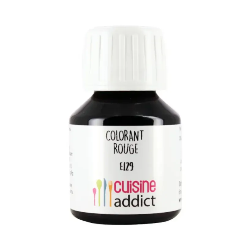 CUISINEADDICT Colorant Alimentaire Rouge Coquelicot E129 Liquide 58 ml* Colorants Alimentaires