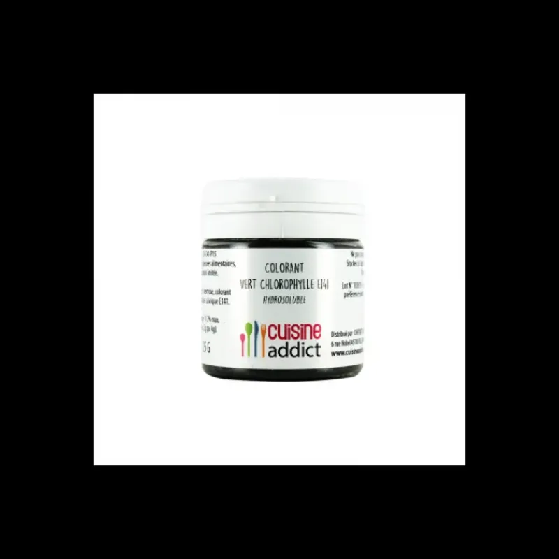 CUISINEADDICT Colorant alimentaire Vert Chlorophylle E141 25g Poudre Hydrosoluble* Colorants Alimentaires