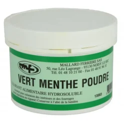 MALLARD FERRIERE Colorant alimentaire Vert Menthe E102/E131 Poudre Hydrosoluble 100g* Colorants Alimentaires