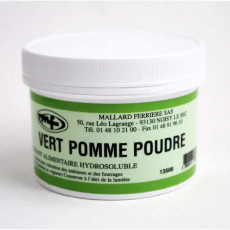 MALLARD FERRIERE Colorant alimentaire Vert Pomme E102/E131/E129 Poudre Hydrosoluble 100g* Colorants Alimentaires