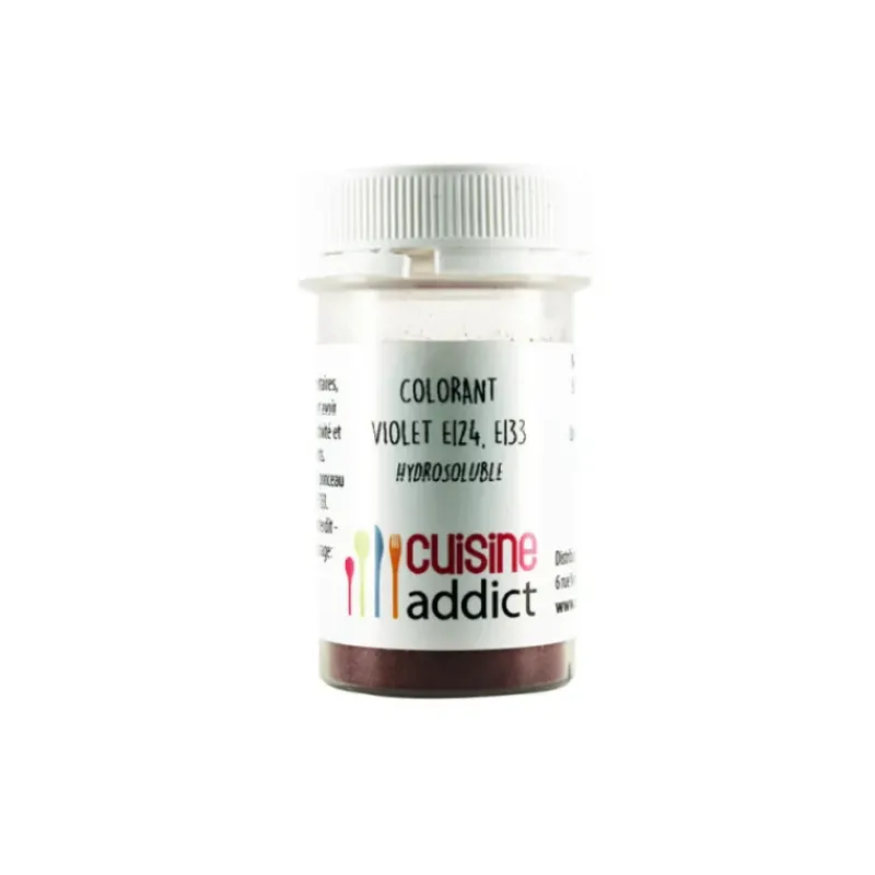 CUISINEADDICT Colorant alimentaire Violet E124/E133 10g Poudre Hydrosoluble* Colorants Alimentaires