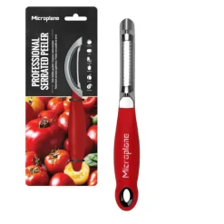 MICROPLANE Économe à Lame Dentelée Specialty Rouge* Eplucheurs, Dénoyauteur