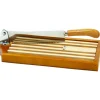 MALLARD FERRIERE Couteau à pain sur socle bois verni 25 cm* Couteau À Pain