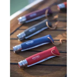 OPINEL Couteau N°8 Baroudeur Rouge Colorama* Couverts
