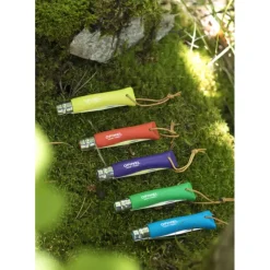 OPINEL Couteau N°7 Baroudeur Vert Prairie Colorama* Couverts