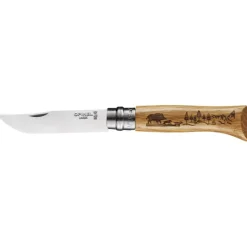 OPINEL Couteau N°8 Gravure Sanglier Animalia* Couverts
