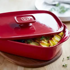 EMILE HENRY Couvercle Rectangulaire en Céramique pour Plat à Four 35 x 22 cm Grand Cru* Couvercle De Cuisson