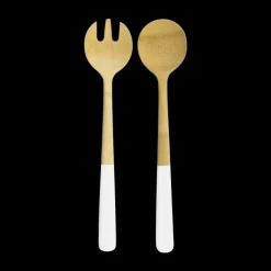 PEBBLY Couverts à Salade en Bambou 31 cm* Couverts