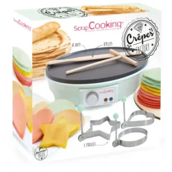 SCRAPCOOKING Crêpière Électrique 28 cm avec Accessoires* Crêpière Eléctrique