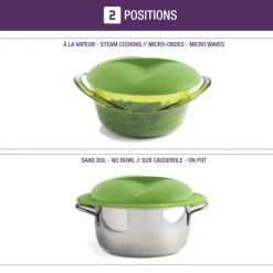 MASTRAD Cuit Vapeur en Silicone XL Vert* Cuiseur Vapeur