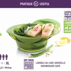 MASTRAD Cuit Vapeur en Silicone XL Vert* Cuiseur Vapeur