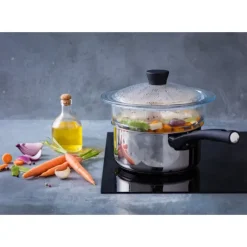 PYREX Cuit Vapeur en Verre 20 cm 2 L Classic* Cuiseur Vapeur