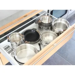 CRISTEL Cuit Vapeur Ovale Mutine Ø 30 cm Manche Amovible Inox* Cuiseur Vapeur