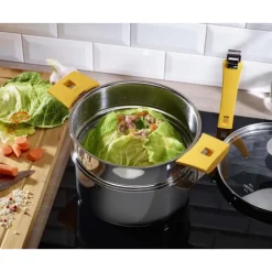 CRISTEL Cuit Vapeur Universel Mutine Ø 20 cm Manche Amovible Inox* Cuiseur Vapeur