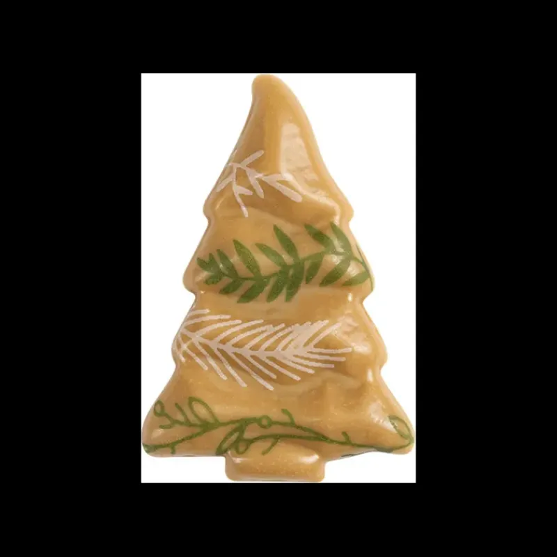 FLORENSUC Décor en Chocolat Blond Sapin Noël Végétal 4,5 x 3 cm (x128)* Décoration Comestible