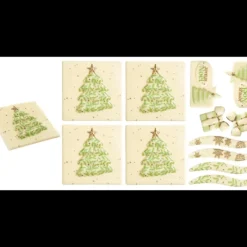 FLORENSUC Décoration Bûche de Noël en Chocolat Blanc Joyeux Noël (x48)* Décoration Comestible