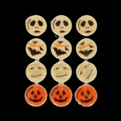 FUNCAKES Décors Chocolat Blanc 4 Motifs Halloween (x12)* Décoration Comestible