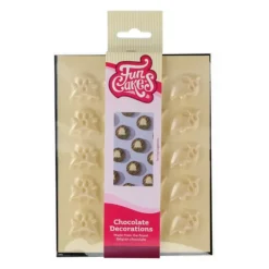 FUNCAKES Décors Chocolat Blanc Fantôme (x20)* Décoration Comestible