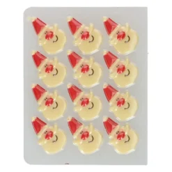 FUNCAKES Décors Chocolat Blanc Père Noël (x12)* Décoration Comestible
