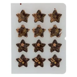 FUNCAKES Décors Chocolat Noir Étoiles Or (x12)* Décoration Comestible