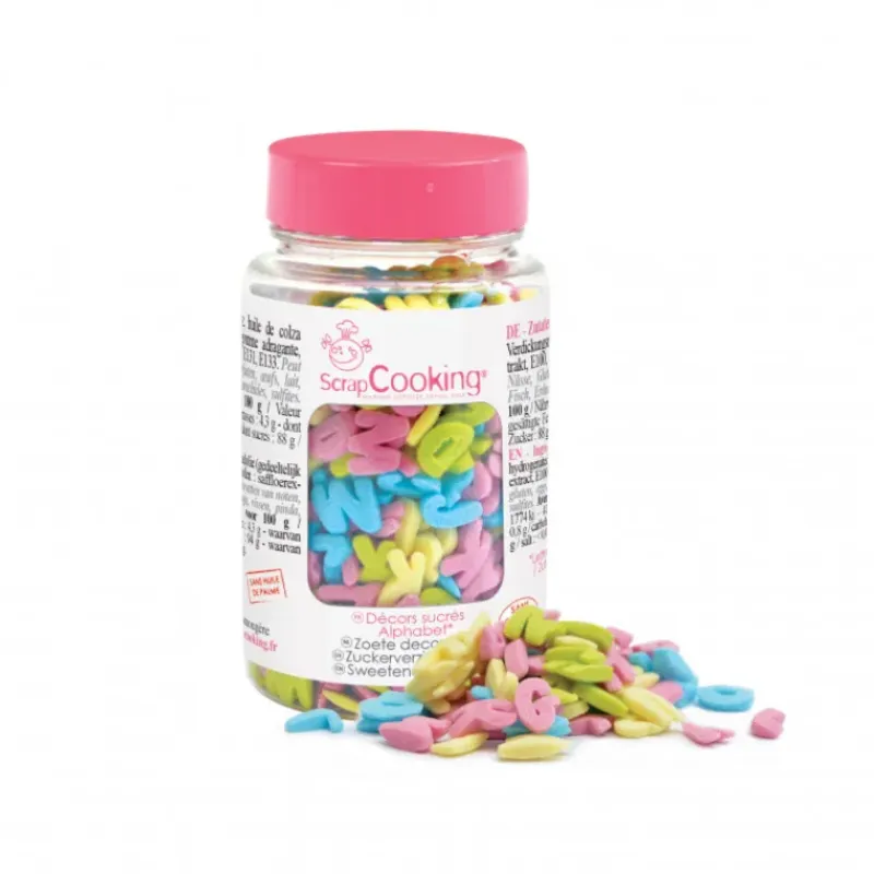 SCRAPCOOKING Décors en sucre Alphabet 55g* Décoration Comestible