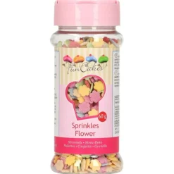 FUNCAKES Décors en sucre Fleurs Multicolores 60g* Décoration Comestible