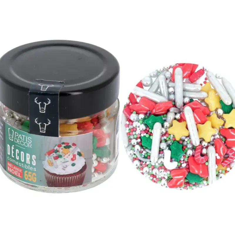 PATISDECOR Décors en Sucre Mélange Noël 65 g Patisdécor* Décoration Comestible