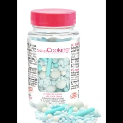 SCRAPCOOKING Décors en Sucre Mélange Rods Bleu 70 g* Décoration Comestible